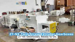 Cajas de engranajes para extrusora de doble tornillo ZT-NX listas para su envío